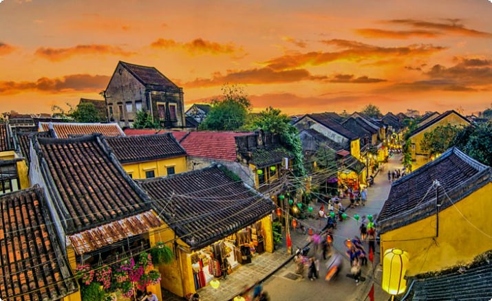 Altstadt von Hoi An bei Sonnenuntergang