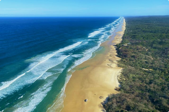 Luchtfoto van K'Gari (Fraser Island)