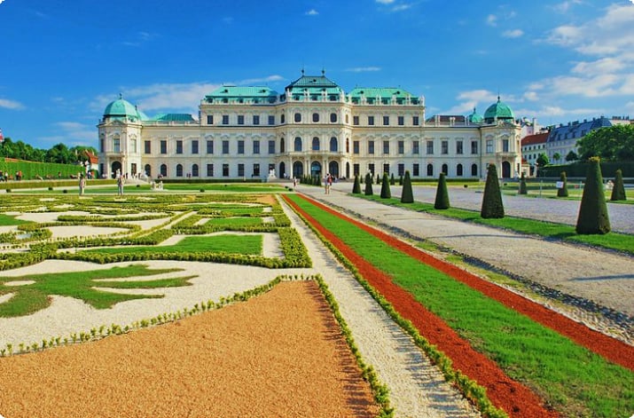 Schöne Gärten im Schloss Belvedere