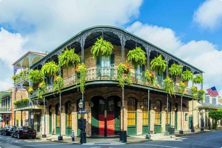 Historiallinen rakennus ranskalaisessa korttelissa, New Orleans