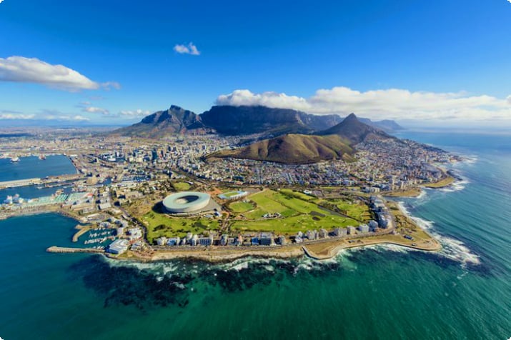 Вид Кейптауна с воздуха