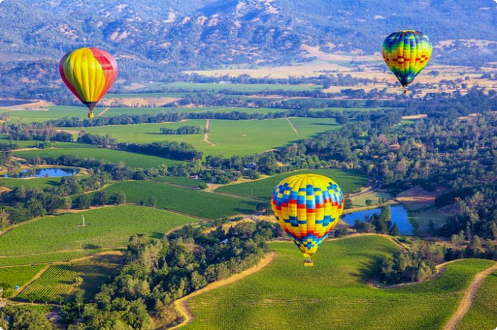 Воздушные шары над долиной Напа