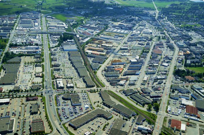 Вид с воздуха на Лэнгли-Сити