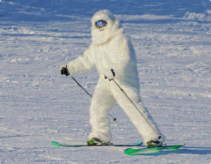 Sasquatch skiing