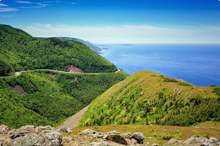Vista da Skyline Trail no Parque Nacional Cape Breton Highlands