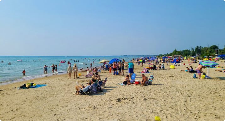 Plaża Sauble w upalny dzień