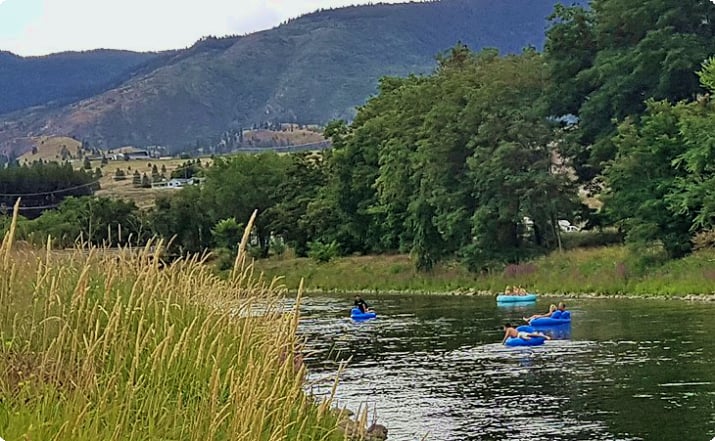Floating on the Penticton River Channel