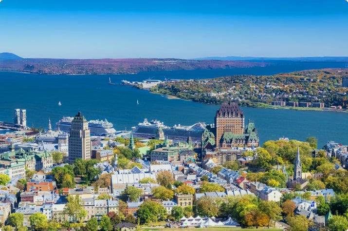 Вид с воздуха на Квебек