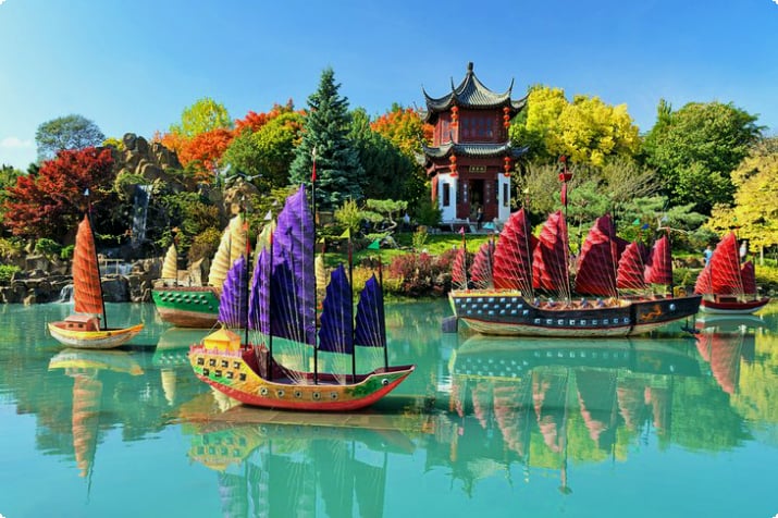 Den kinesiska trädgården i Montreals botaniska trädgård