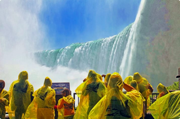 Tourists at Horseshoe Falls, Ontario, Canada