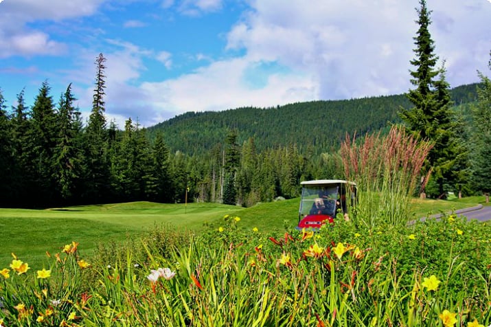 Sommer auf einem Golfplatz in Whistler