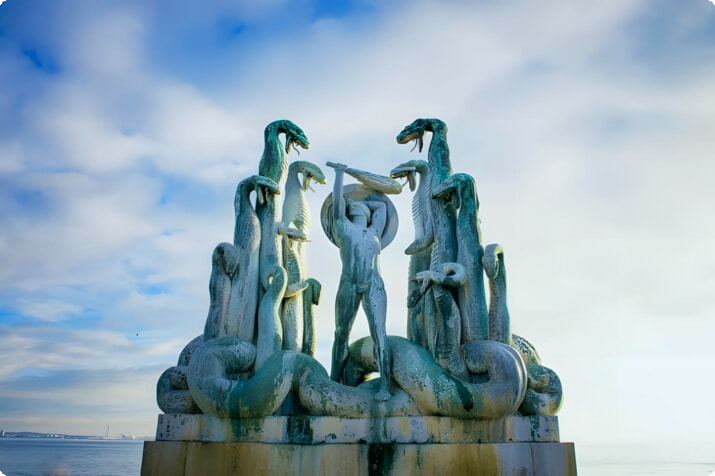 Heracles and the Hydra statue in Helsingor