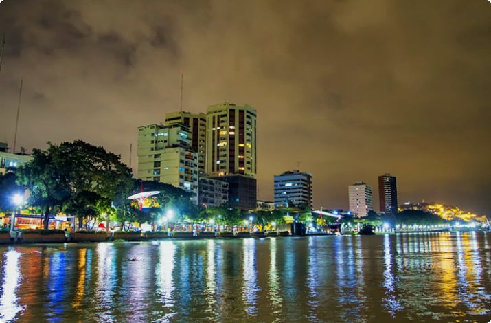 O calçadão de Guayaquil