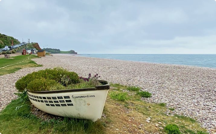 Boat on Budleigh Salterton Beach