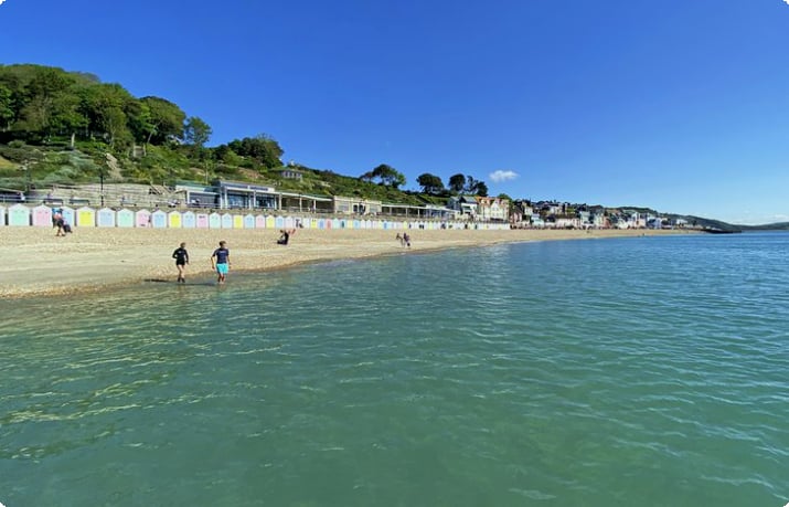 Strandhütten am Lyme Regis Beach