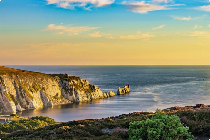 Nadeln bei Sonnenuntergang auf der Isle of Wight