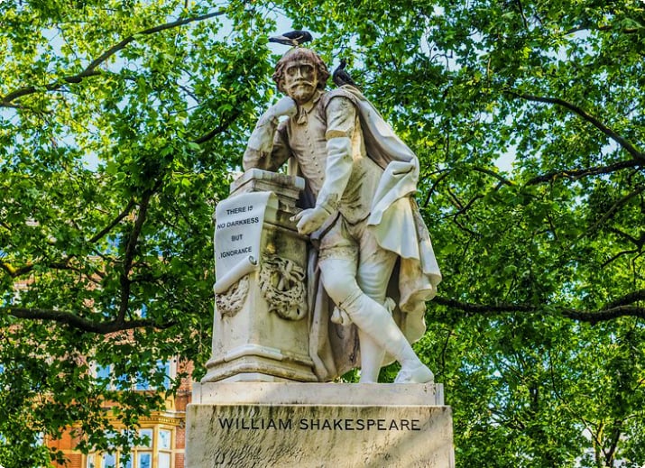 William Shakespeare-Statue auf dem Leicester Square