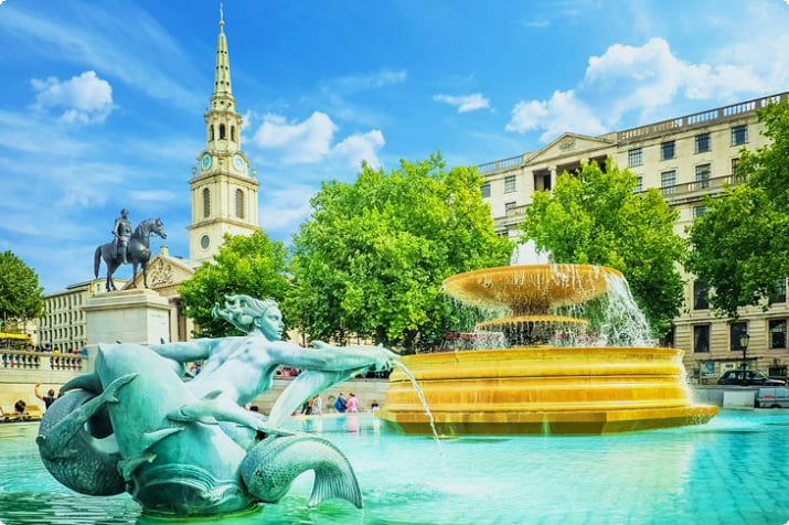 Springbrunnen am Trafalgar Square