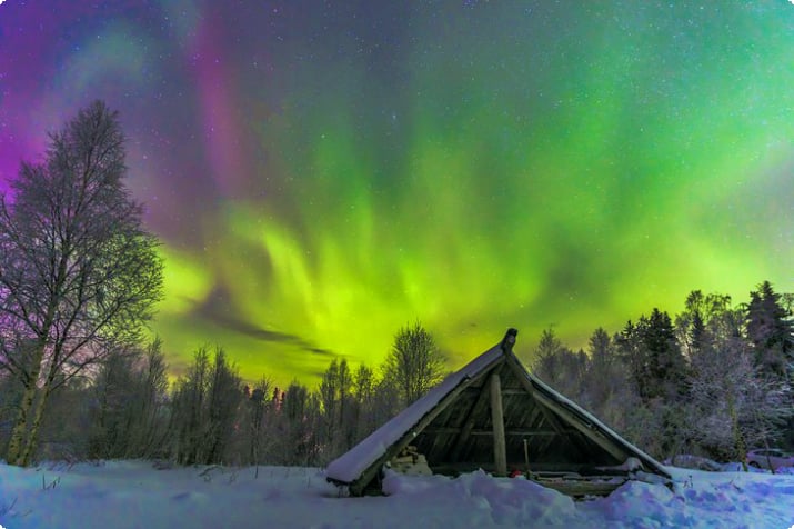 Rovaniemi'de Kuzey Işıkları