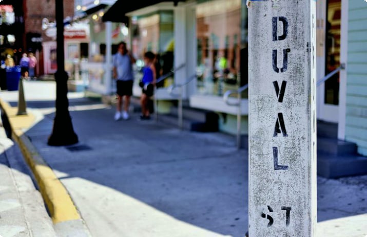Calle Duval en Cayo Hueso