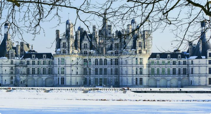 Château de Chambord på vintern