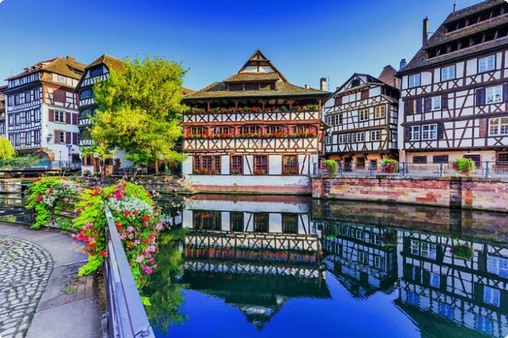 Фахверковые дома в районе Маленькая Франция в Страсбурге