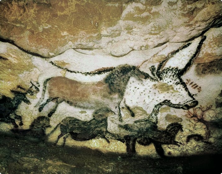 Prähistorische Höhlenmalereien in Lascaux