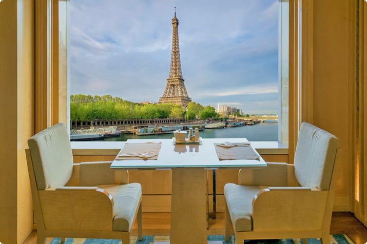 Restaurant mit fabelhaftem Blick auf den Eiffelturm