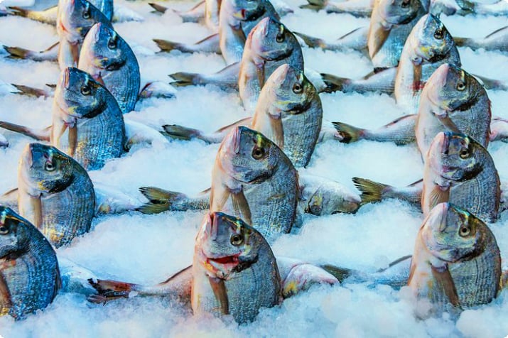 Рыба на рынке Варвакиос Агора