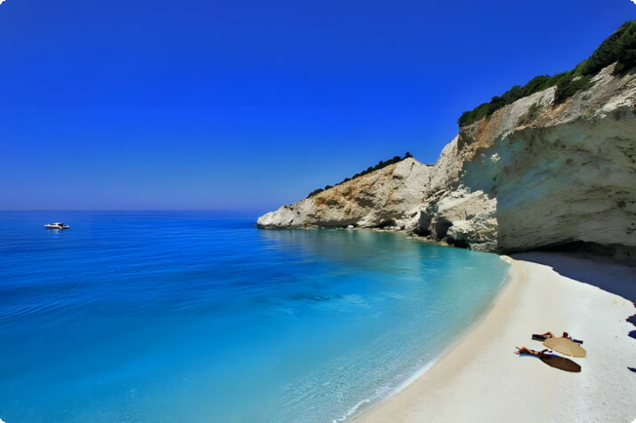 Playa de Porto Katsiki en la isla de Lefkada