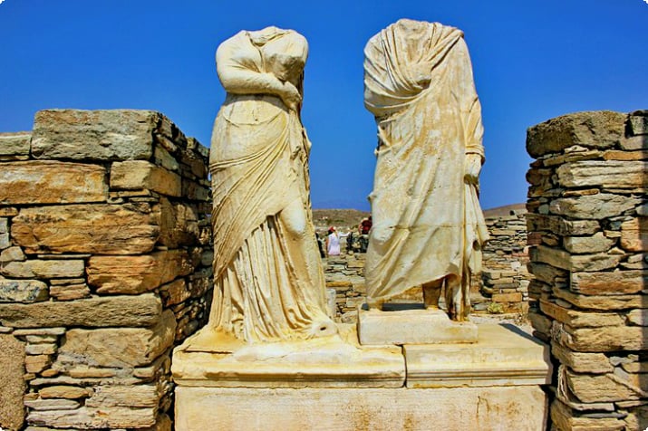 Headless statues of Cleopatra and her husband, Dioscorides
