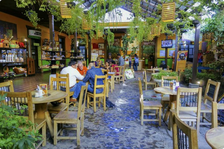 アンティグアのチョコ博物館のカフェ