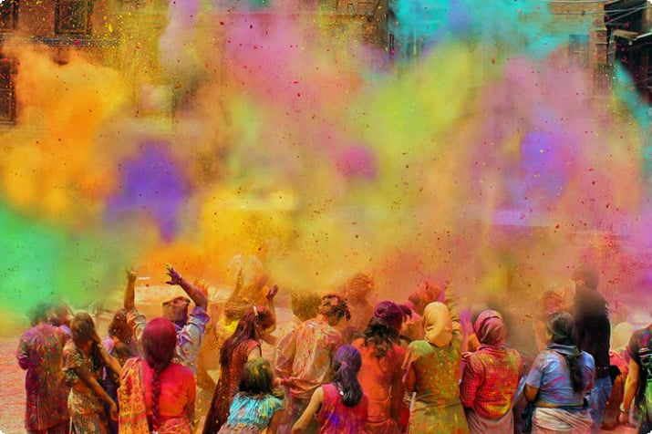 Le festival Holi coloré