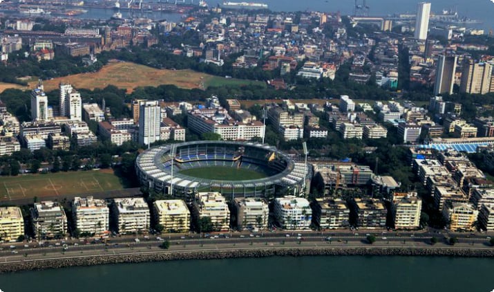 Aerial view of Wankhede Stadium