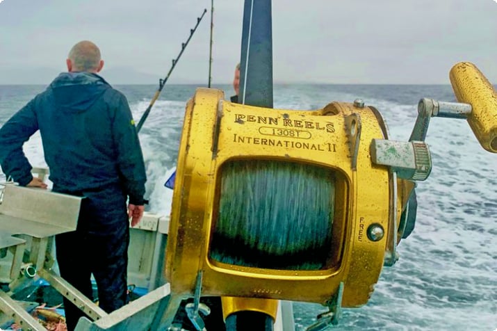 Удочка и катушка для ловли голубого тунца в Ирландии