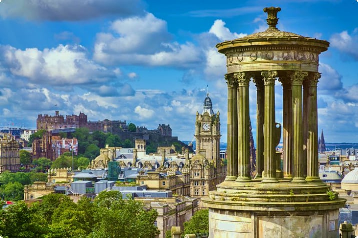 Edinburgh'un panoramik görünümü