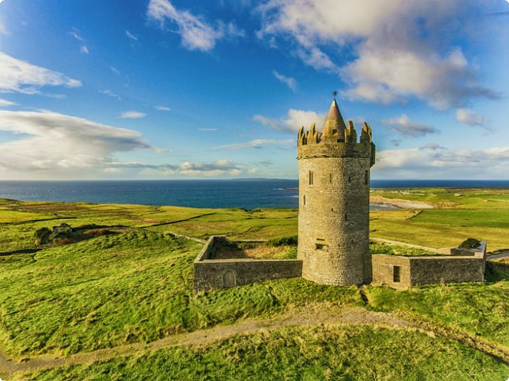 Doonagore Castle in Doolin, near the Cliffs of Moher
