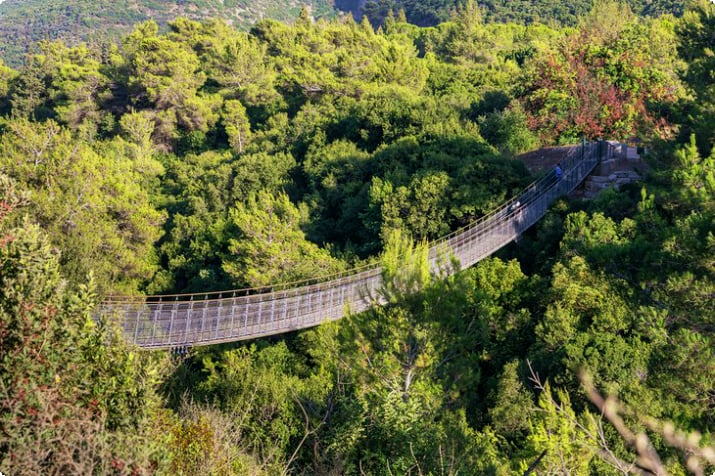 Висячий мост в парке Нешер