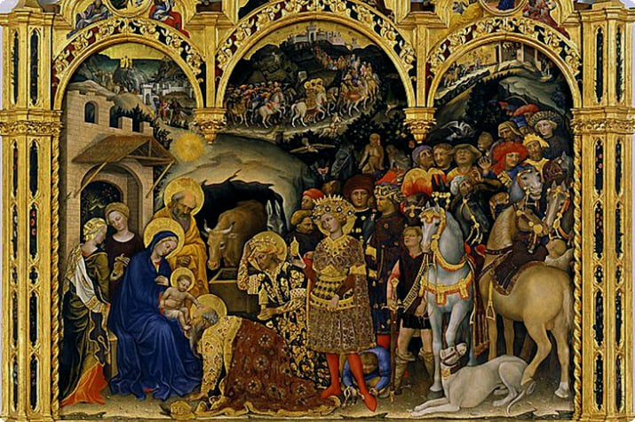 Pokłon Trzech Króli autorstwa Gentile da Fabriano