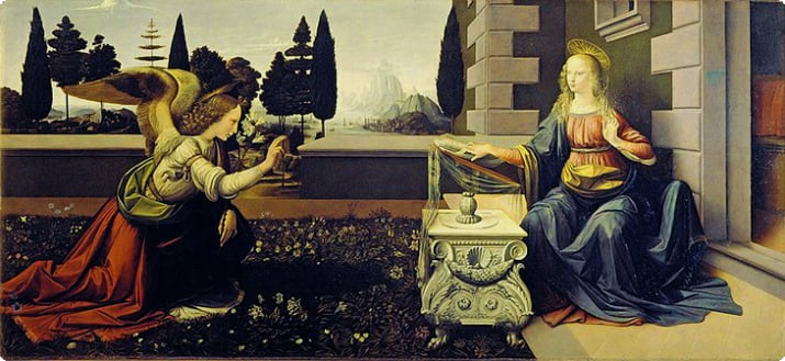 A Anunciação de Leonardo da Vinci