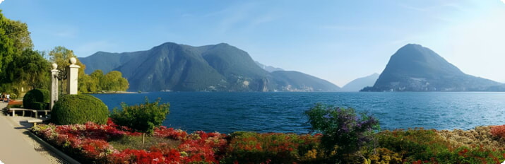 Вид на озеро Лугано