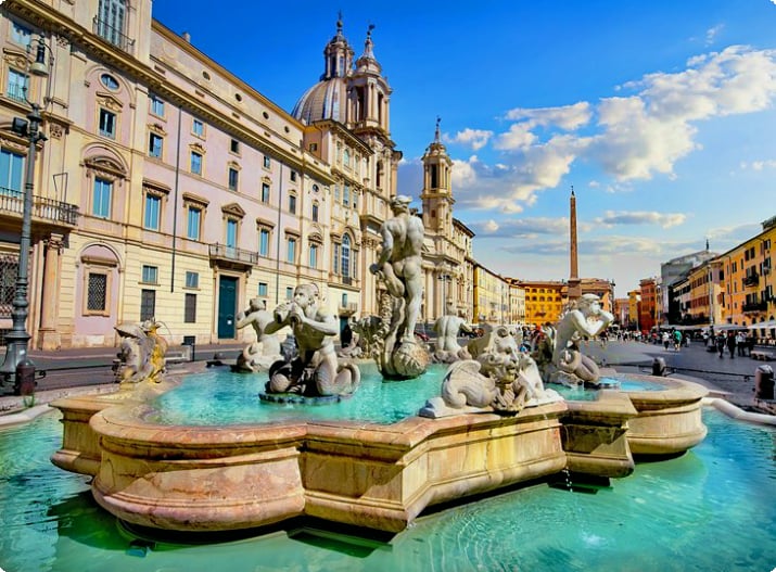 Fontana Del Moro на Piazza Navona