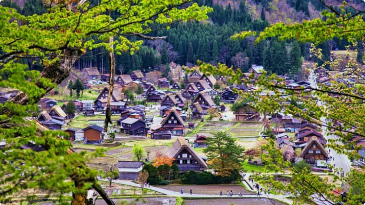 Ogimachi-Dorf, das größte Dorf in Shirakawa-go, Takayama