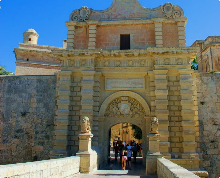 Porte principale de la citadelle de Mdina