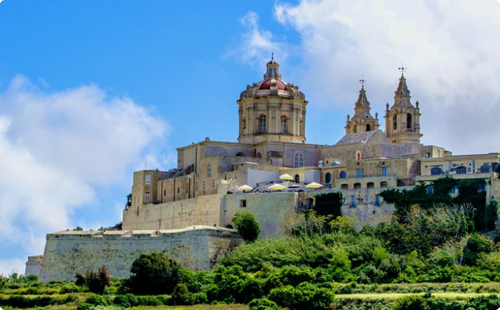 Den medeltida Hilltop Town of Mdina, Island of Malta