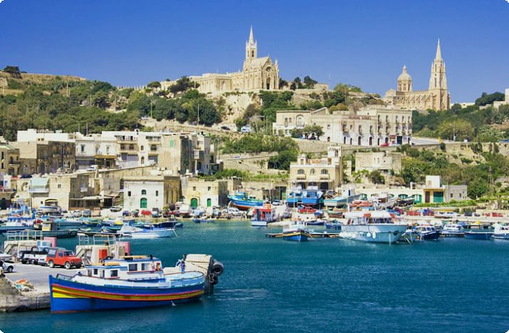 Fiskehamn på ön Gozo