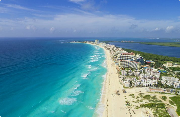Aerial Blick auf Cancun