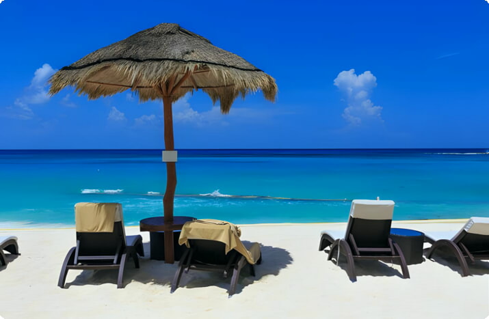 Strandkörbe in Cancun