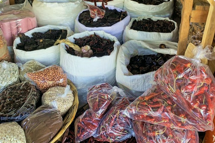 Chilischoten zum Verkauf in Puerto Escondido