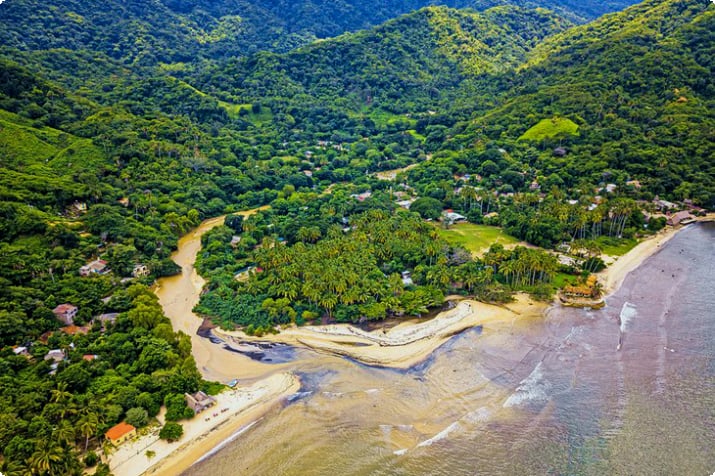 Luftaufnahme von Playa Quimixto